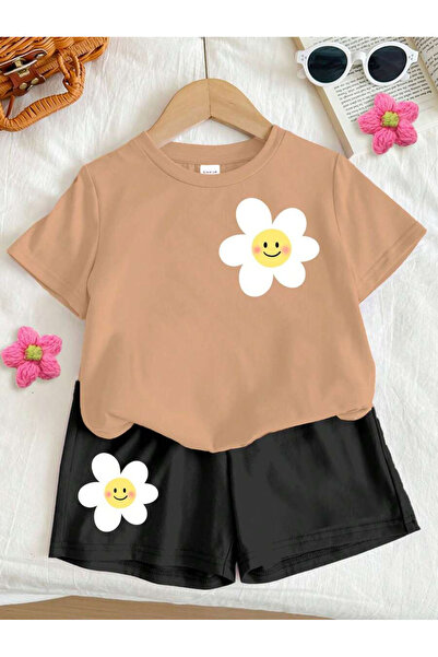 Keywest Devojčička majica sa cvetnim printom i set šortsa