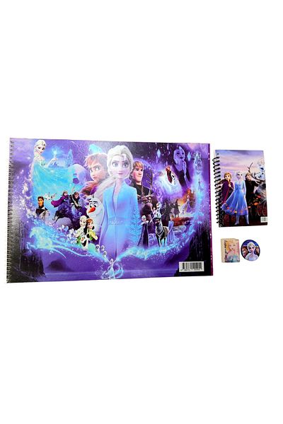 ÇİLEKHOMEAVM Set de insigne Silki pentru blocnotes cu raft de dimensiuni mari Frozen