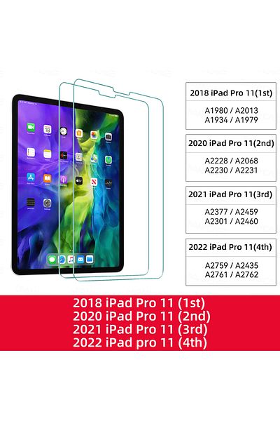 Choice iPad Pro 11 2pcs Tempered Glass Films for 2024 iPad Air 11/13 M2 Pro 11/13 M4 Screen Protector for i