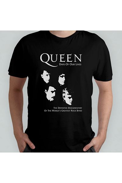 Pixxa Queen - Freddie Mercury 100% βαμβακερό μπλουζάκι με λαιμόκοψη μοντέλο 2