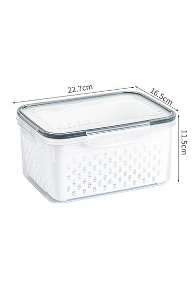 Choice 1 Pack L 3Pack Fridge Food Storage Container Set with Lids with Strainer Kitchen Storage Boxes Fruit