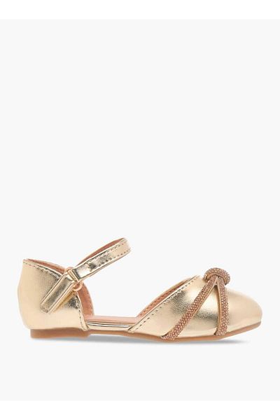 Flora Bella by Shoexpress Flora Bella Embellished Ballerina Shoes with Hook and Loop Closure