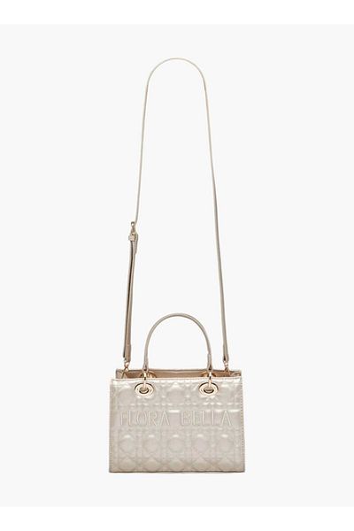 Flora Bella by Shoexpress Flora Bella Quilted Tote Bag with Zip Closure and Double Handles