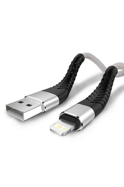Nephy 0.25m WHITE USB Cable For iPhone 14 13 12 11 Pro X XS Max 6 7 8 Plus SE Apple iPad Fast Charge Cord
