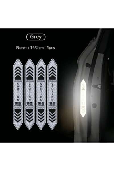 Choice ملصقات عاكسة لباب السيارة باللون الرمادي مقاس 14 × 2 سم، شريط تحذيري ل...