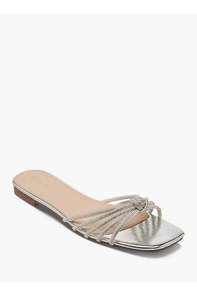 Flora Bella by Shoexpress Flora Bella Embellished Slip-On Flat Sandals