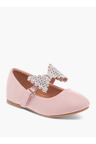 Flora Bella by Shoexpress Flora Bella Embellished Bow Applique Ballerina Shoes