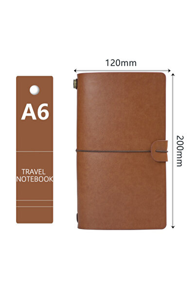 Choice Khaki Brown Retro Leather Strap Creative Hand Ledger Creative Multifun...