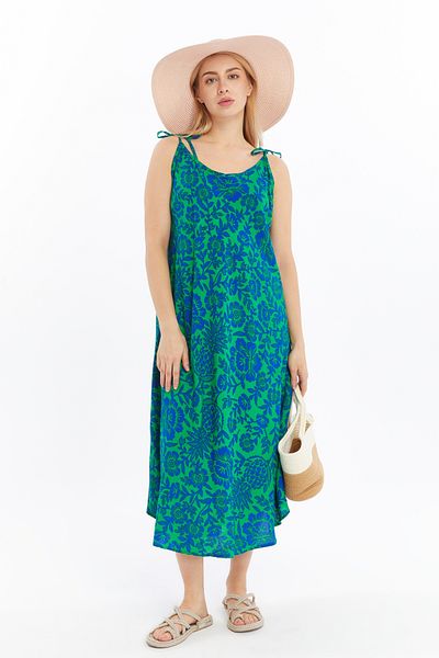 SOFT AKSESUAR Women's Floral Strap Dress
