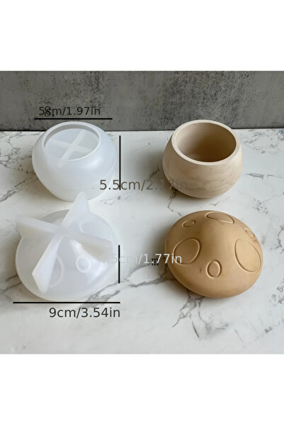 Choice1 02 3D Mushroom House Silicone Mold Mushroom Storage Box DIY Aromather...