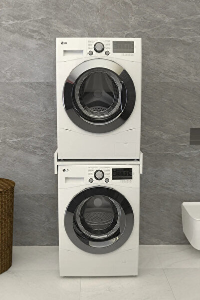 islamoğlu mobilya MDF Banyo Dolabı Çamaşır Ve Kurutma Makinesi Dolabı Beyaz