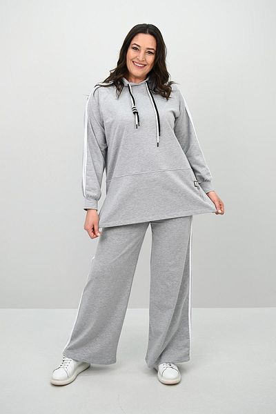 Koza Butik Γυναικείο Σετ Φούτερ με μακρυμάνικο αξεσουάρ καρδιάς 8169-25