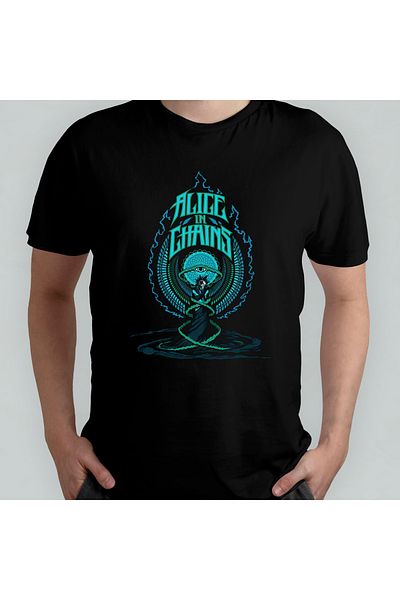 Pixxa Alice In Chains - Grunge 100% βαμβακερό μπλουζάκι με λαιμόκοψη μοντέλο 1