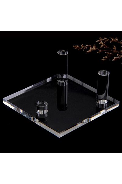 Choice Small Clear Acrylic Three-peg Base Holder Suport Display Stand For Mineral Stones D Crystal Rock Col