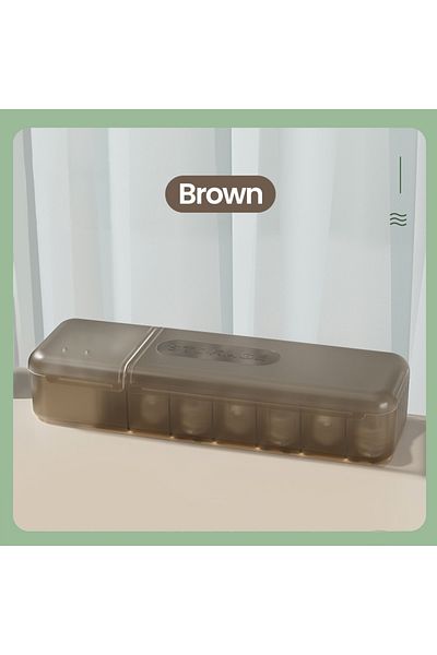 Choice brown Cable Storage Box With 7 Compartments Organizer Charger Cord Storage Box Reusable Cable Storag
