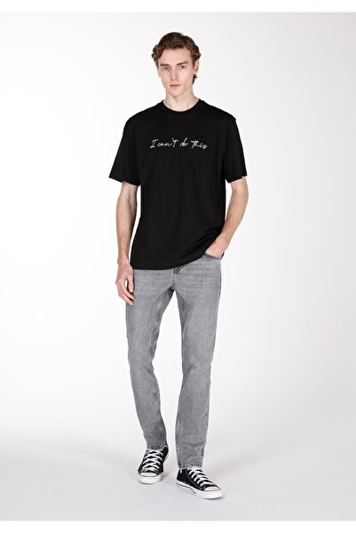 Colin's 044 Pantaloni negri pentru bărbați, cu talie joasă, cu picior drept, ...