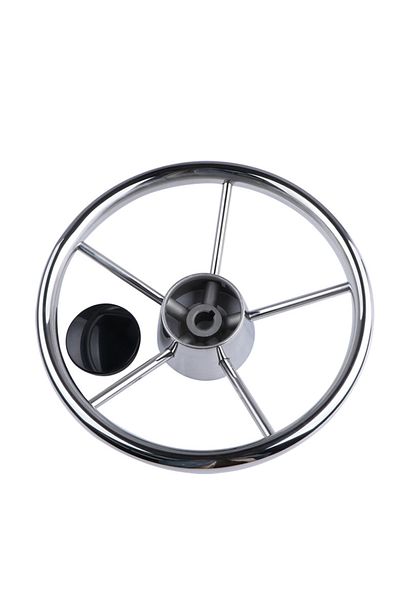 Choice no knob Boat Accessories Steering Wheel With knob Stainless Steel 5 Spoke 25 Degree 11'' For Marine