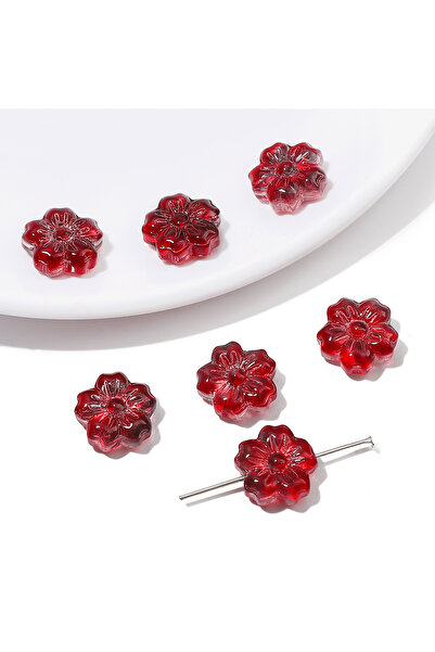 Choice4 14mm 30pcs style8 30Pcs Glass Beads, Cherry Blossom Scattered Beads, ...