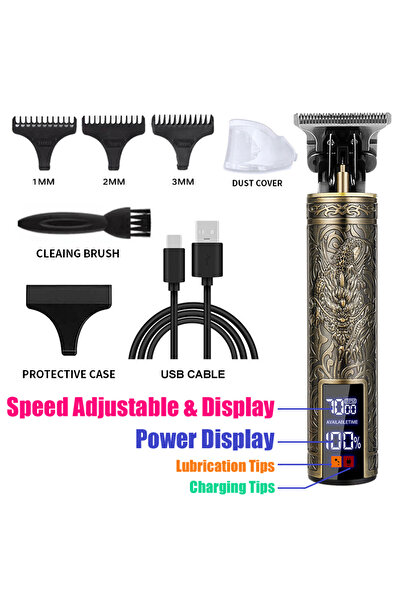 Choice 068-ماكينة قص الشعر الاحترافية Dragon Carving Hair Clipper ماكينة قص ا...