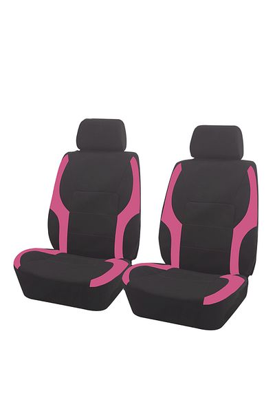 Choice Pink 2 Front seat Universal Polyester Car Seat Covers Sporty Design Fit For Most Car Suv Truck Four