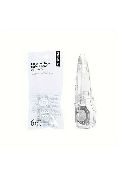 Choice Refill Clear KHINSUN School Correction Tape with Refill Pen Style White Out Corrector Easy Replaceab