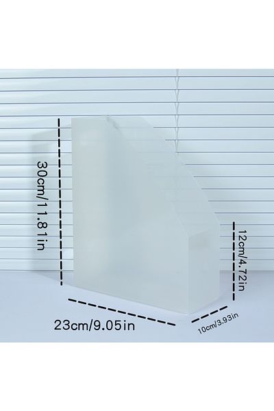 Choice Transparent A4 Foldable Office Desktop File Organizer, Book Storage Box, Waterproof Student Bookstan