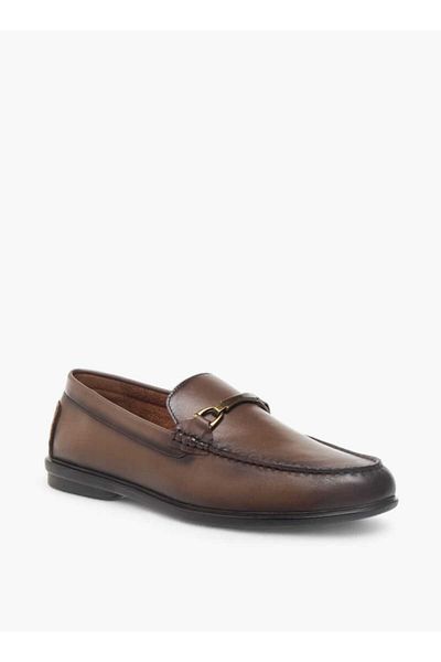 LBL by Shoexpress Solid Slip-On Loafers with Metal Accent