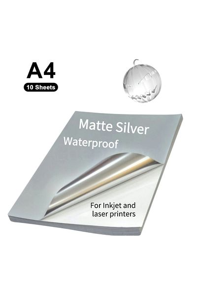 Choice 10 Pcs White Glossy 10 Pcs Transparent Printable Vinyl Sticker Paper A4 Matte Glossy White Waterproo