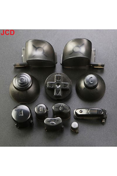 JCD E 1set Full Set L R Abxy Z Keypads Buttons With 3d Thumbsticks Caps For Gamecube For Ngc D Pads.