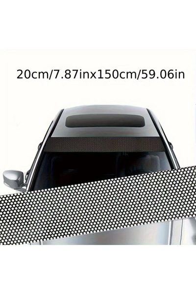 Choice ملصقات تظليل الشمس للسيارة من شبكة سوداء W001A1، زجاج أمامي للسيارة، فيلم فينيل ثلاثي الأبعاد، ديكور تظليل الشمس للعتاد الخلفي