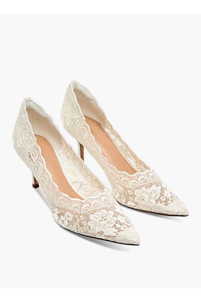 Celeste Celeste Women's Mesh Embroidery Pumps with Stiletto Heels