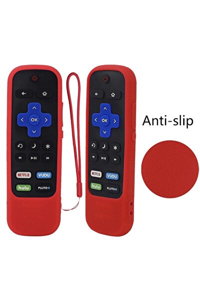 Choice جراب حماية أحمر T029 مناسب لجهاز التحكم عن بعد TCL Roku TV Steaming St...