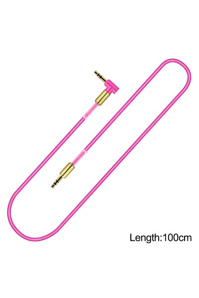 Choice pink NNBILI 3.5mm Jack Audio Cable3.5mm Car Spring AUX Cable Gold Plated jack male to male speaker c