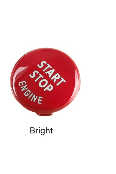 Choice غطاء بديل لزر بدء تشغيل محرك السيارة باللون الأحمر الساطع ومفتاح الإيقاف وملحقات ديكور المفاتيح لسيارة BMW X1 X5 E70