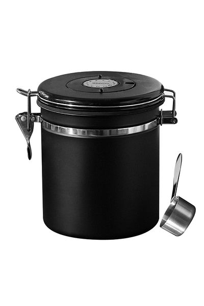 Choice 1.2l Black Coffee Beans Vacuum Sealed Jug,stainless Steel Food Airtight Container For Kitchenware,po