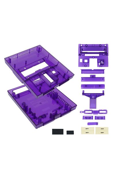 Choice SNES Shell TRN PUR Bitfunx SNES Replacement Shell Transparent Case for Nintendo SNES SFC US Version
