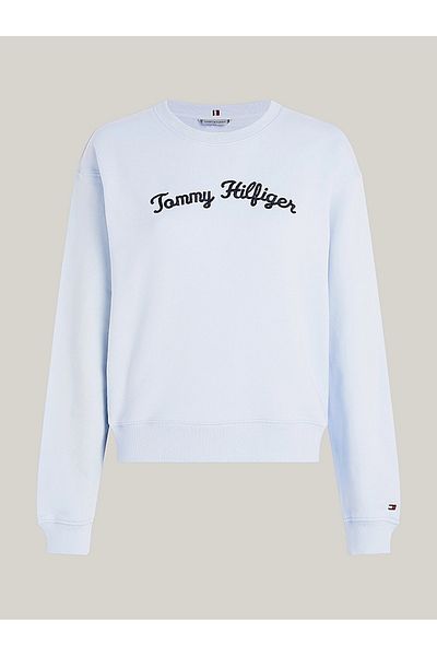 Tommy Hilfiger Dámsky svetlo modrý vintage sveter Tommy Hilfiger