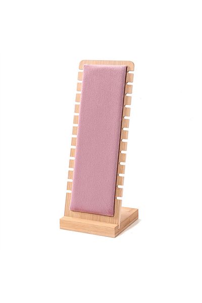 Choice pink Fashion Wood Necklace Display Stand Large Capacity Pendant Bracelet Anklet Long Chain Jewelry S