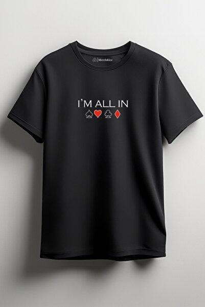 Merch&ice I'M ALL IN Štampano Unisex Oversize kroj T-shirt
