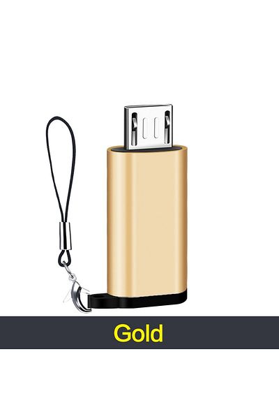 STONEGO Gold STONEGO Type C to Micro USB Adapter, Type C Female to Micro USB Male Convert Connector Support