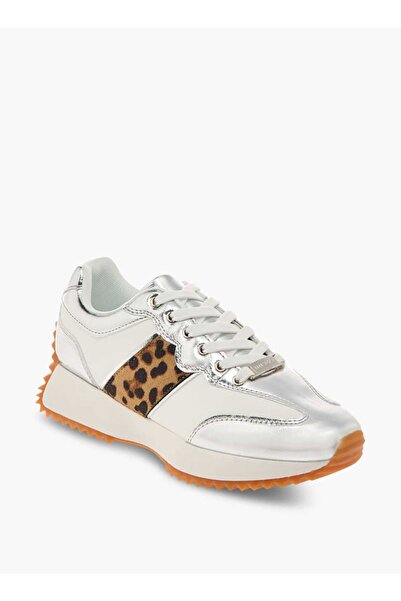 ELLE Women's Animal Print Sneakers with Lace-Up Closure