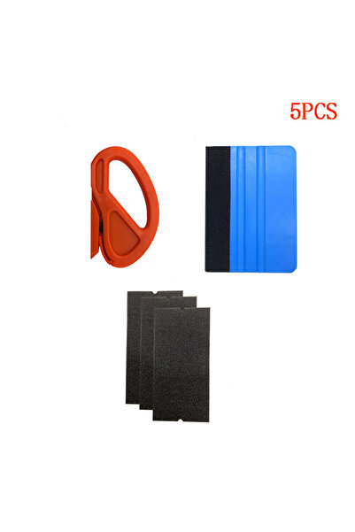Choice1 Set 1-5Pcs Car Film Wrap Tool Kit Vinyl Spatula Vinyl Scraper Cutter for Vehicle Window Tint Car Acc