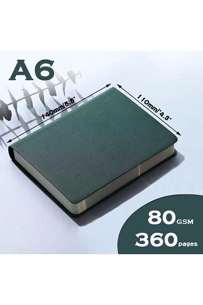 Choice Lined Page Green Notebooks A6 360P Lined/Blank Page Diary Planner Journal Notepad Stationery For Off