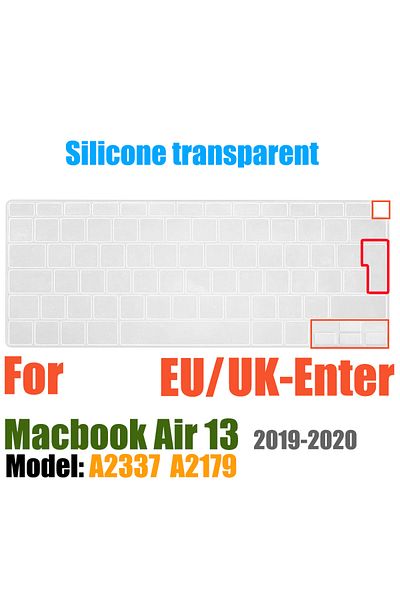 Choice غطاء لوحة مفاتيح شفاف من الاتحاد الأوروبي A2337 لجهاز MacBook Air مقاس 13 بوصة إصدار 2022 2021 2020 A2337 M1 A2179 مع غطاء