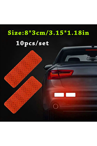 Choice Orange 10pcs/set Car Bumper Reflective Safety Strip Stickers Car Refle...