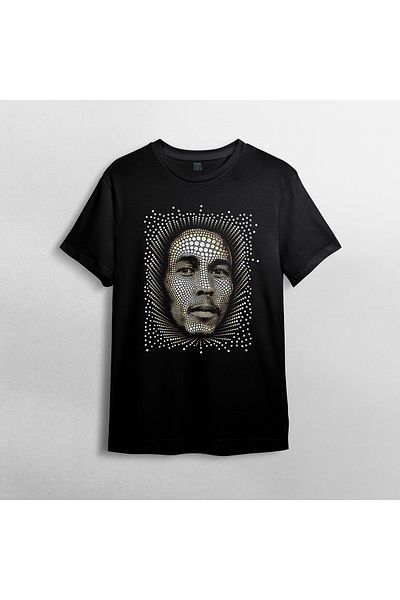 Pixxa Μπλουζάκι Bob Marley Crew Neck 100% βαμβακερό - Μοντέλο 1