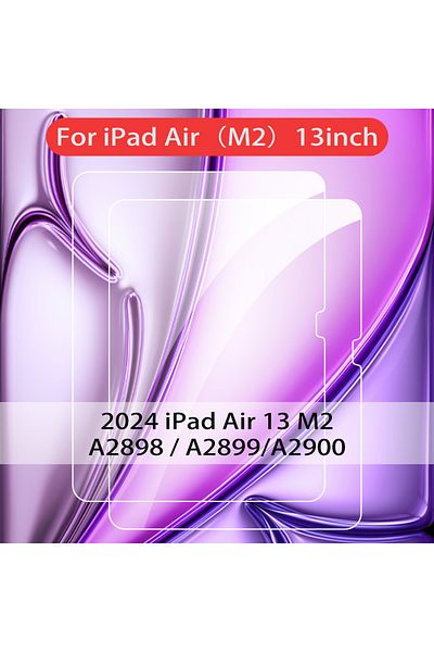 Choice iPad Air 13 M2 2pcs Tempered Glass Films for 2024 iPad Air 11/13 M2 Pro 11/13 M4 Screen Protector fo