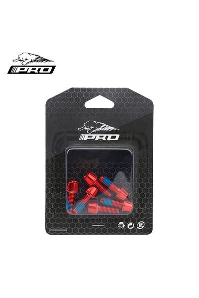 Choice Red IIIPRO 6 Pcs Colour Bicycle Disc Brake Caliper Bolts M6x18mm MTB Bike Stainless Steel Fixing Scr