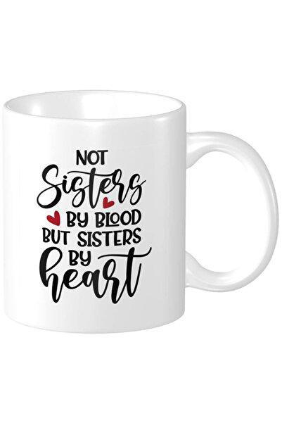 Be Care وايسديل كوب قهوة مطبوع بعبارة "Not Sisters by Blood but Sisters by He...