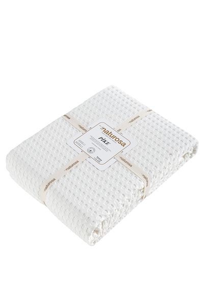 Naturosa Single Ecru Color Waffle Pike 100% Cotton 160X 220 cm